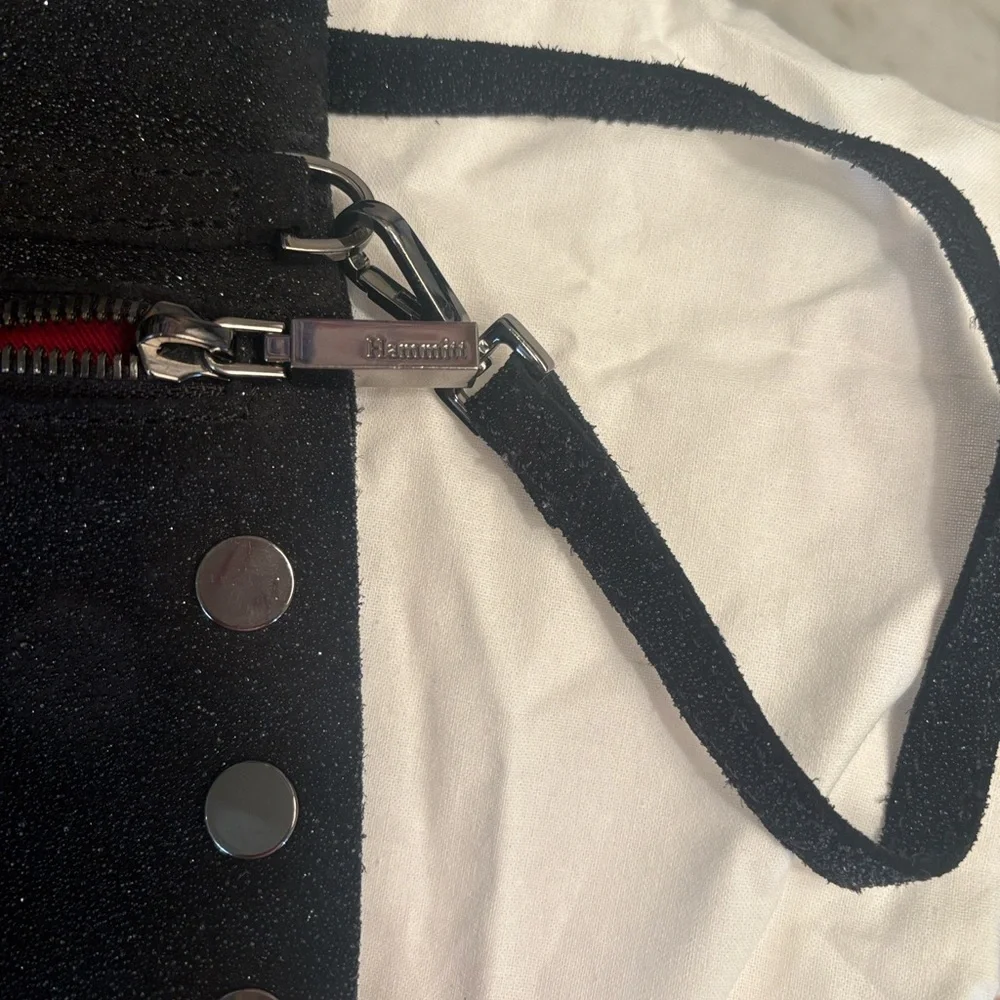 Hammitt Black and Red Small VIP gunmetal Crossbody Bag with box - Picture 8 of 16